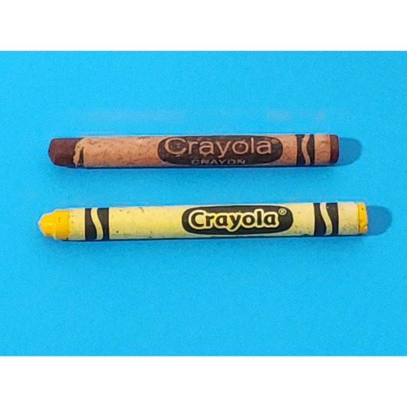 Crayola Other - Crayola‎ Discontinued Crayon Indian Red & Dandelion Used Retired Vintage